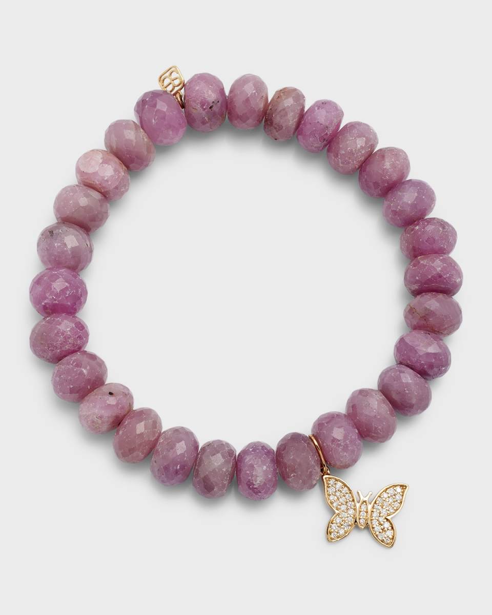 Mini Pave Butterfly Charm Bracelet